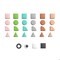 Flash Furniture Bright Beginnings Commercial Grade Pastel 256 Piece Shape Set for Modular STEAM Wall Systems MK-ME14702-GG - alternate 7